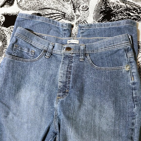 Vintage Lee Jeans Straight Leg Light Wash Size 8 Medium - Picture 1 of 5